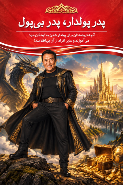 پی دی اف کتاب پدر پولدار ، پدر بی پول از رابرت کیوساکی (سرمایه گذار معروف)